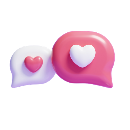 Charla de amor  3D Icon