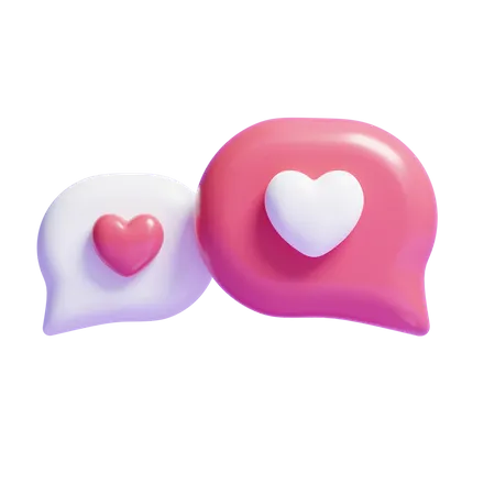 Charla de amor  3D Icon