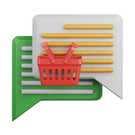 Charla de compras  3D Icon