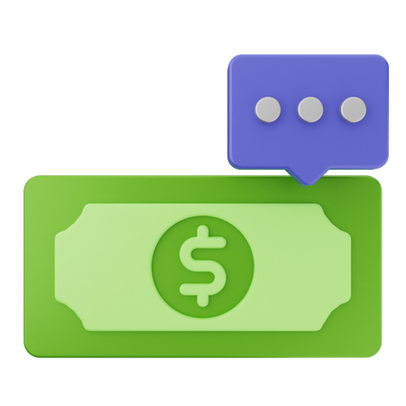 Chat de dinero  3D Icon