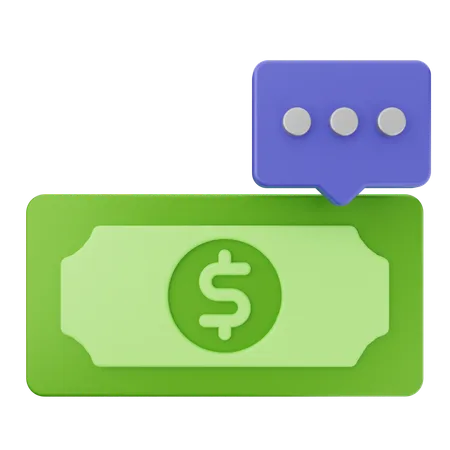 Chat de dinero  3D Icon