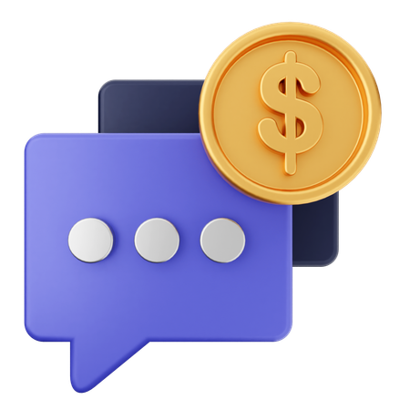 Chat de dinero  3D Icon