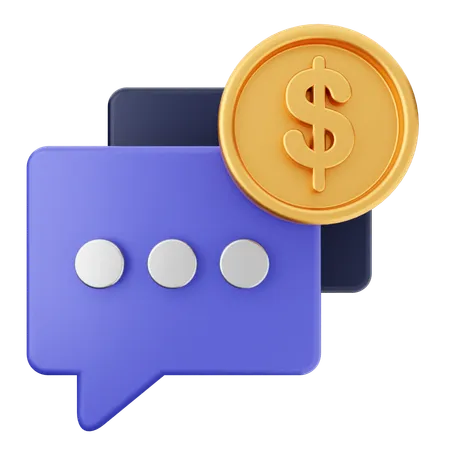 Chat de dinero  3D Icon