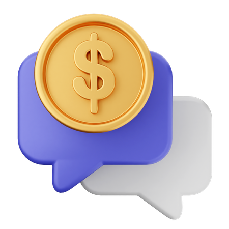 Chat de dinero  3D Icon