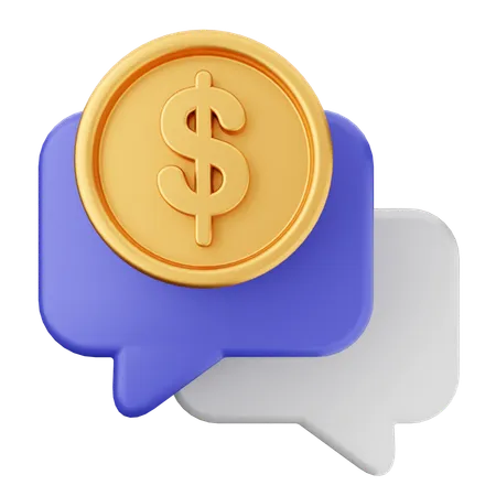 Chat de dinero  3D Icon