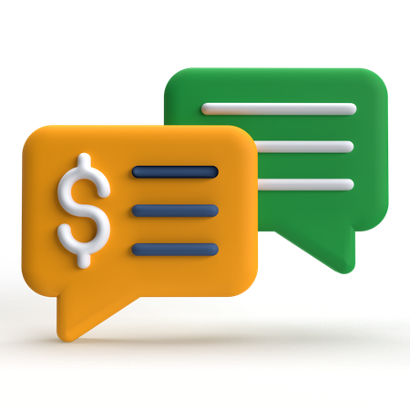 Chat de finanzas  3D Icon