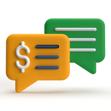 Chat de finanzas  3D Icon