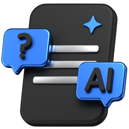 Chat de IA  3D Icon