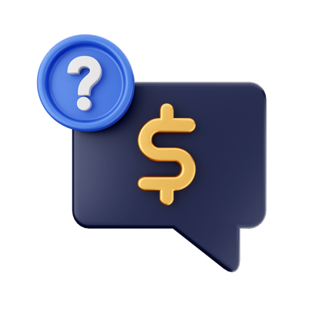 Chat de pago desconocido  3D Icon