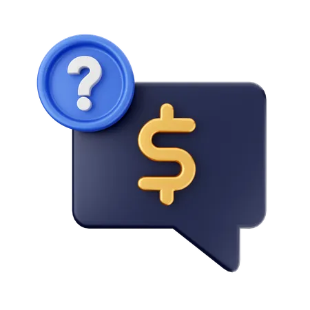 Chat de pago desconocido  3D Icon