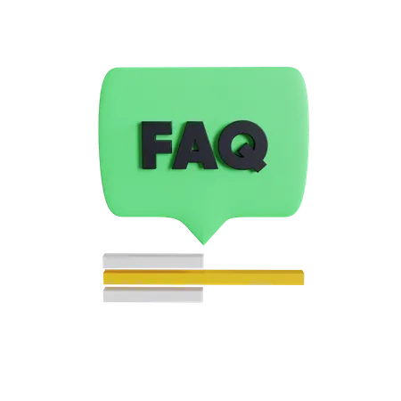 Chat de preguntas frecuentes  3D Icon