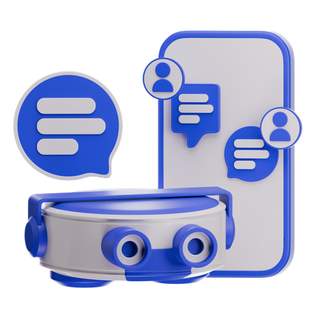 Chat de robots  3D Icon