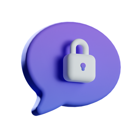Chat de seguridad  3D Icon