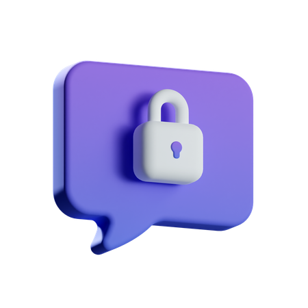 Chat de seguridad  3D Icon