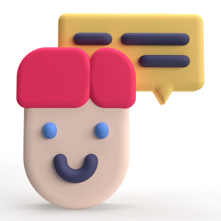 Chat de usuario  3D Icon