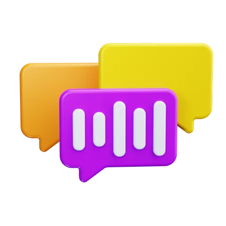 Chat de voz  3D Icon