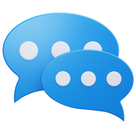 チャットダイアログ  3D Icon