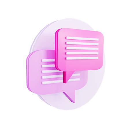 Chat Dialog  3D Icon