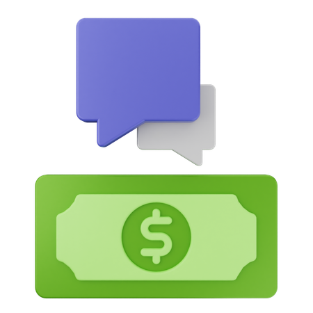 Chatear dinero  3D Icon