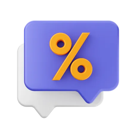 Chat discount  3D Icon