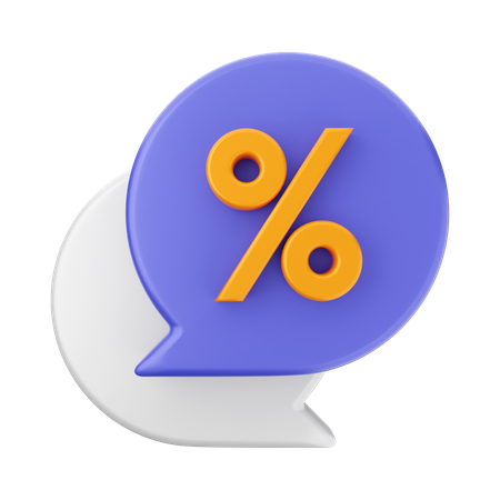 Chat Discount  3D Icon