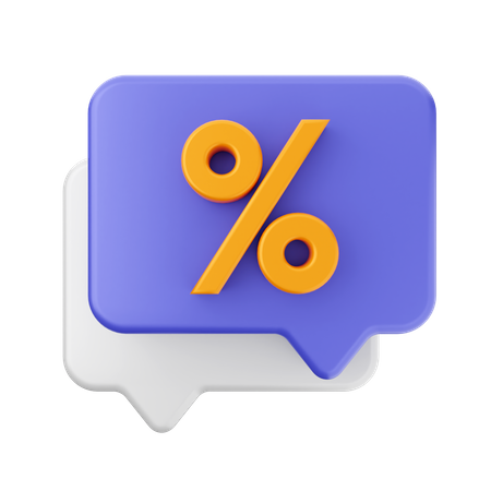 Chat discount  3D Icon