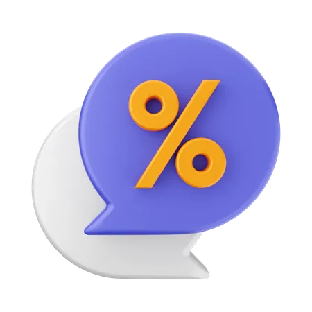 Chat Discount  3D Icon