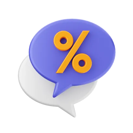 Chat discount  3D Icon