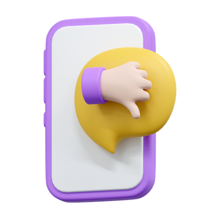 Chat dislike  3D Icon