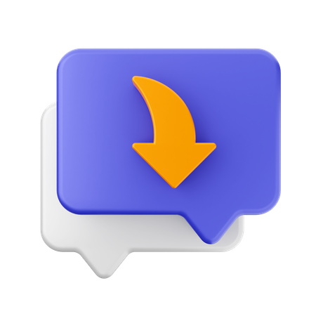 Chat download  3D Icon