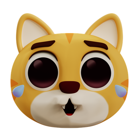 Chat drôle qui rit aux éclats  3D Icon