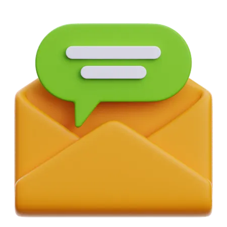 Chat E-Mail  3D Icon