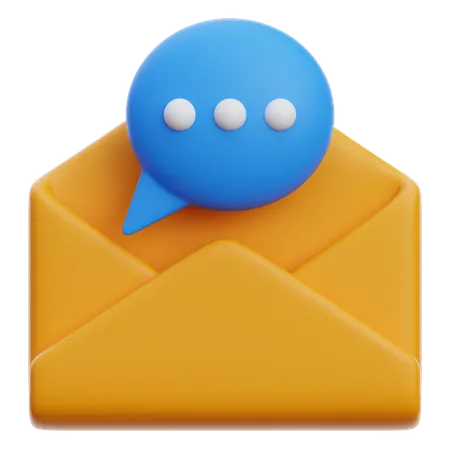 Correo electrónico de chat  3D Icon