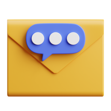 Chat Email  3D Icon