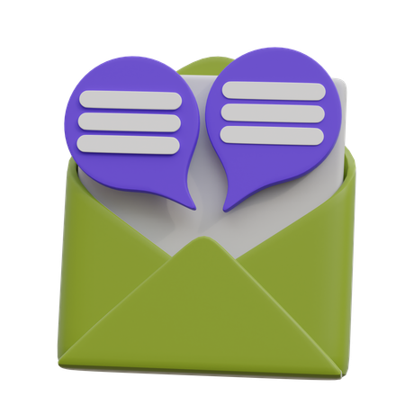 E-mail de bate-papo  3D Icon