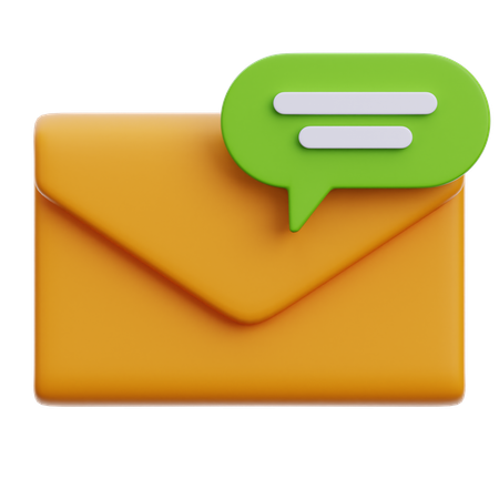 Chat Email  3D Icon