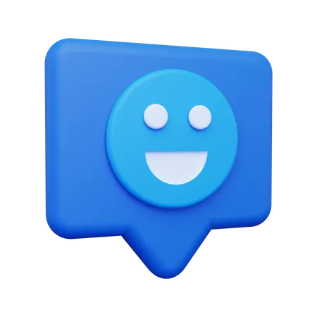 Chat Emoji Icon 3D Illustration