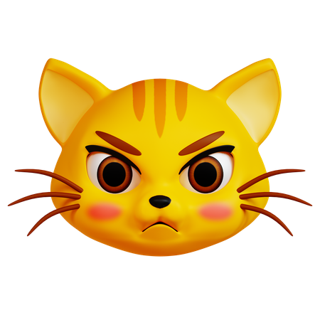 Chat fâché  3D Icon