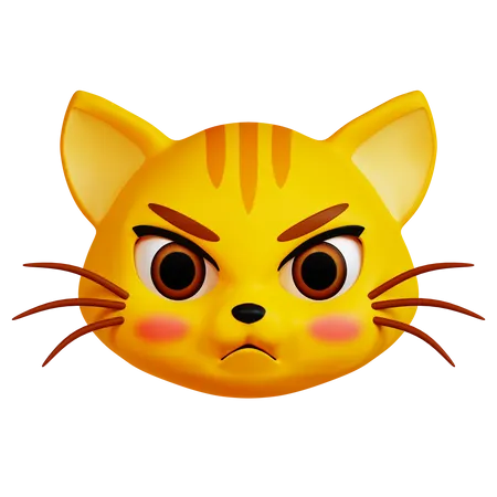 Chat fâché  3D Icon