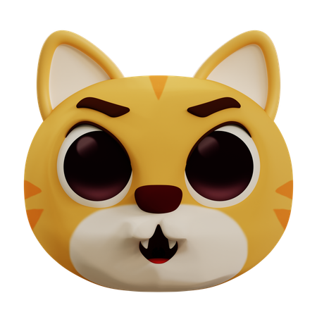 Chat en colère Emoji 3D  3D Icon