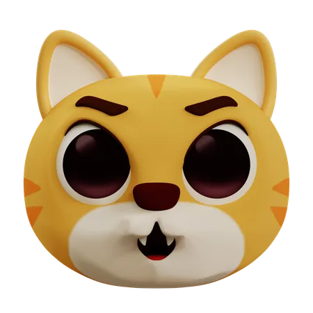 Chat en colère Emoji 3D  3D Icon