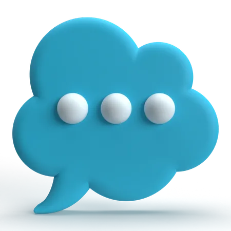 Chat en la nube  3D Icon