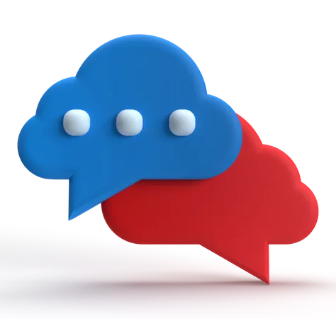 Chat en la nube  3D Icon