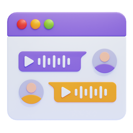 Discussion en ligne  3D Icon