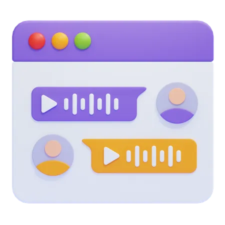 Discussion en ligne  3D Icon