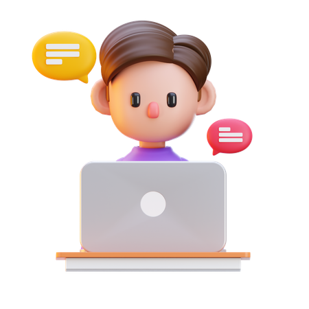 Chat en línea  3D Icon