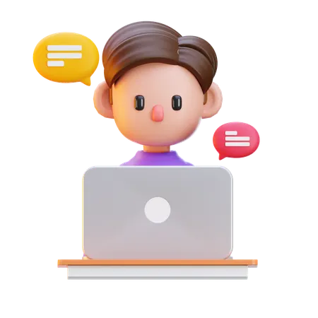 Chat en línea  3D Icon