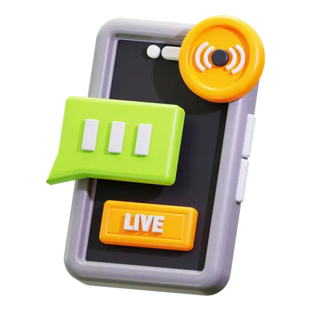 Chat en vivo  3D Icon