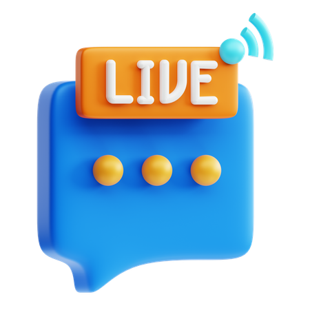 Chat en vivo  3D Icon