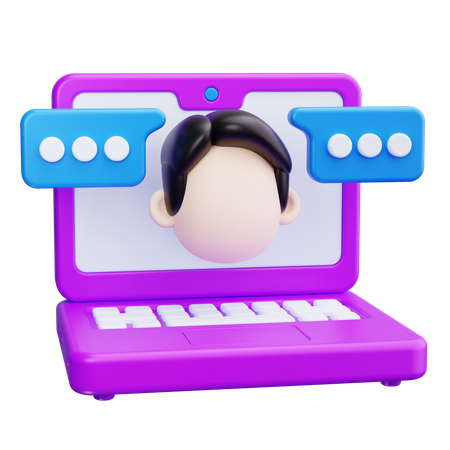 Chat en vivo  3D Icon